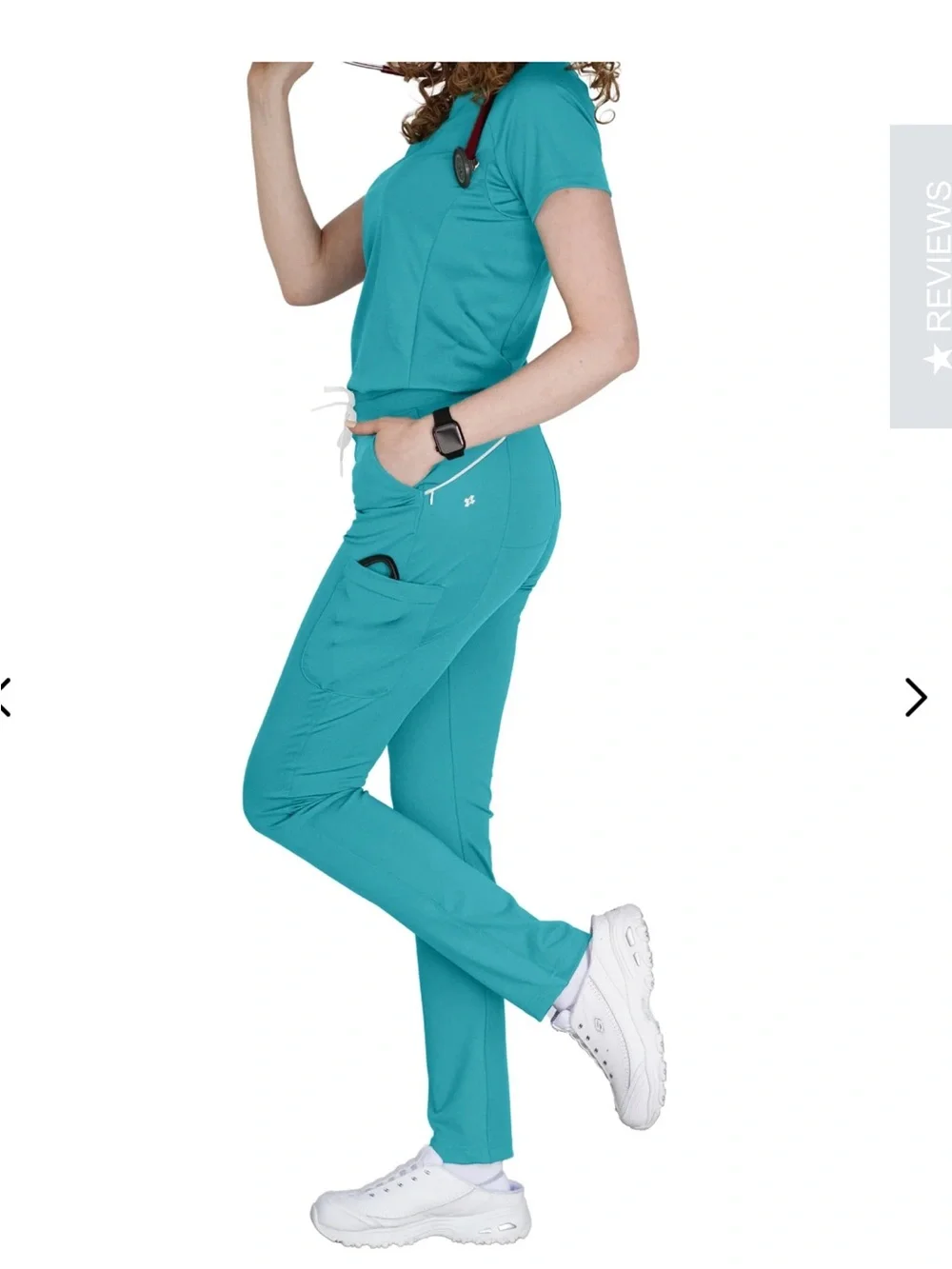 Turquoise Women's Scrub Top & Pants - FITScrubs